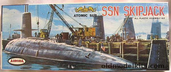 Aurora 1/228 SSN Skipjack Atomic Sub Sealed, 711-130 plastic model kit